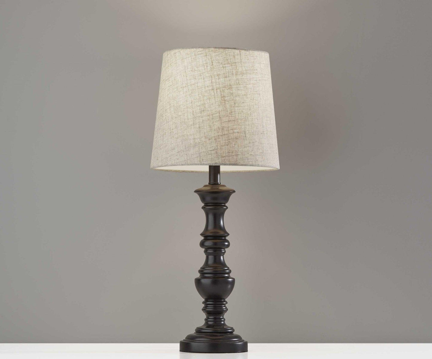 Set of 2 Sculpted Traditional Black Table Lamps - AFS