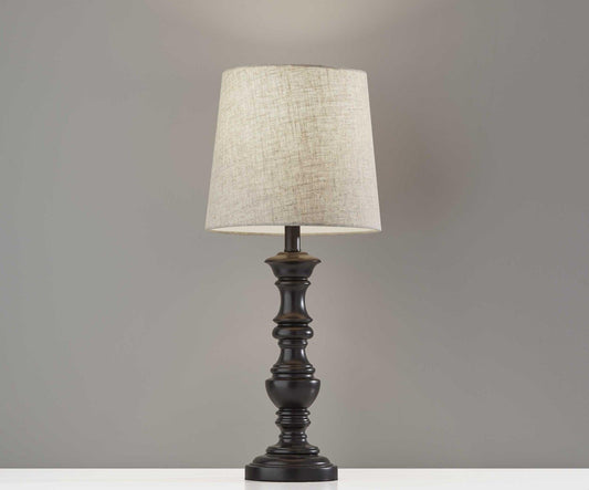 Set of 2 Sculpted Traditional Black Table Lamps - AFS