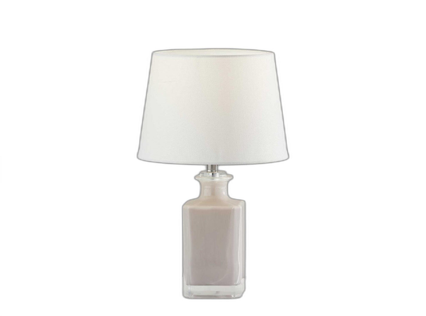 Light Purple Rectangular Bottle Glass Table Lamp - AFS