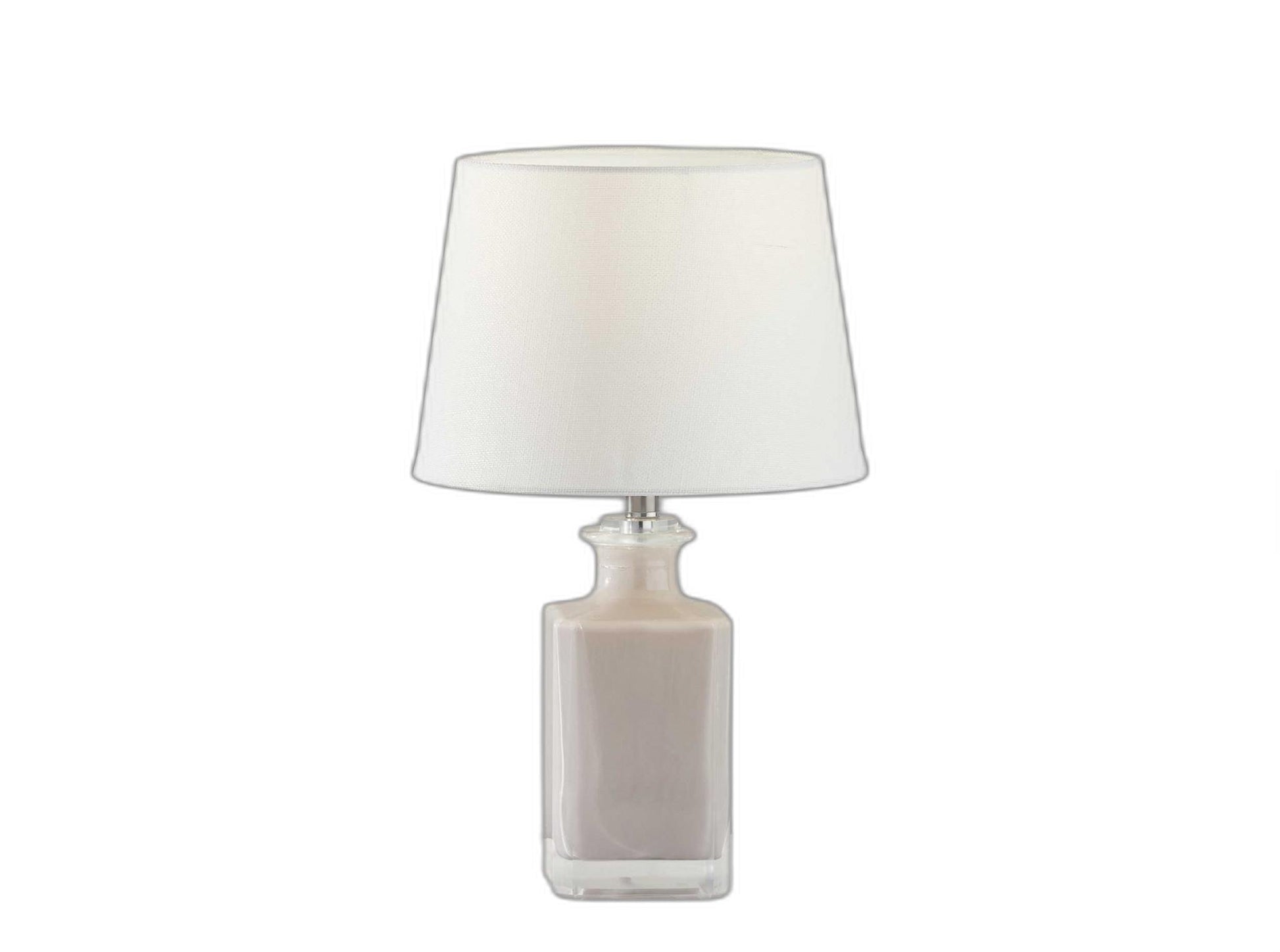 Light Purple Rectangular Bottle Glass Table Lamp - AFS