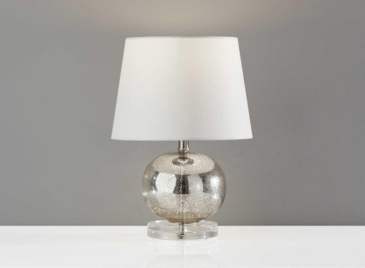 Elegant Silver Mercury Glass Table Lamp - AFS