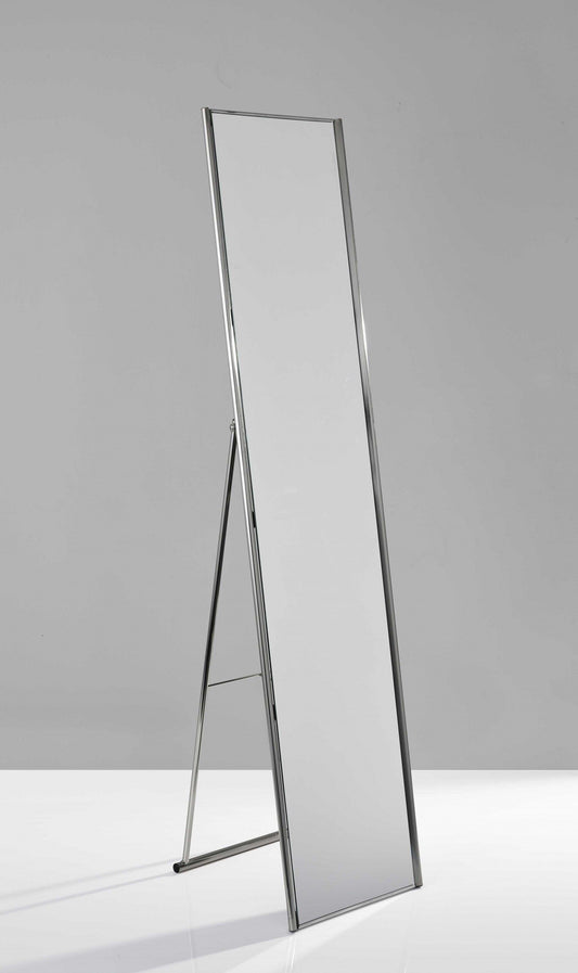 13.5" X 14.5" X 59" Brushed steel Floor Mirror - AFS