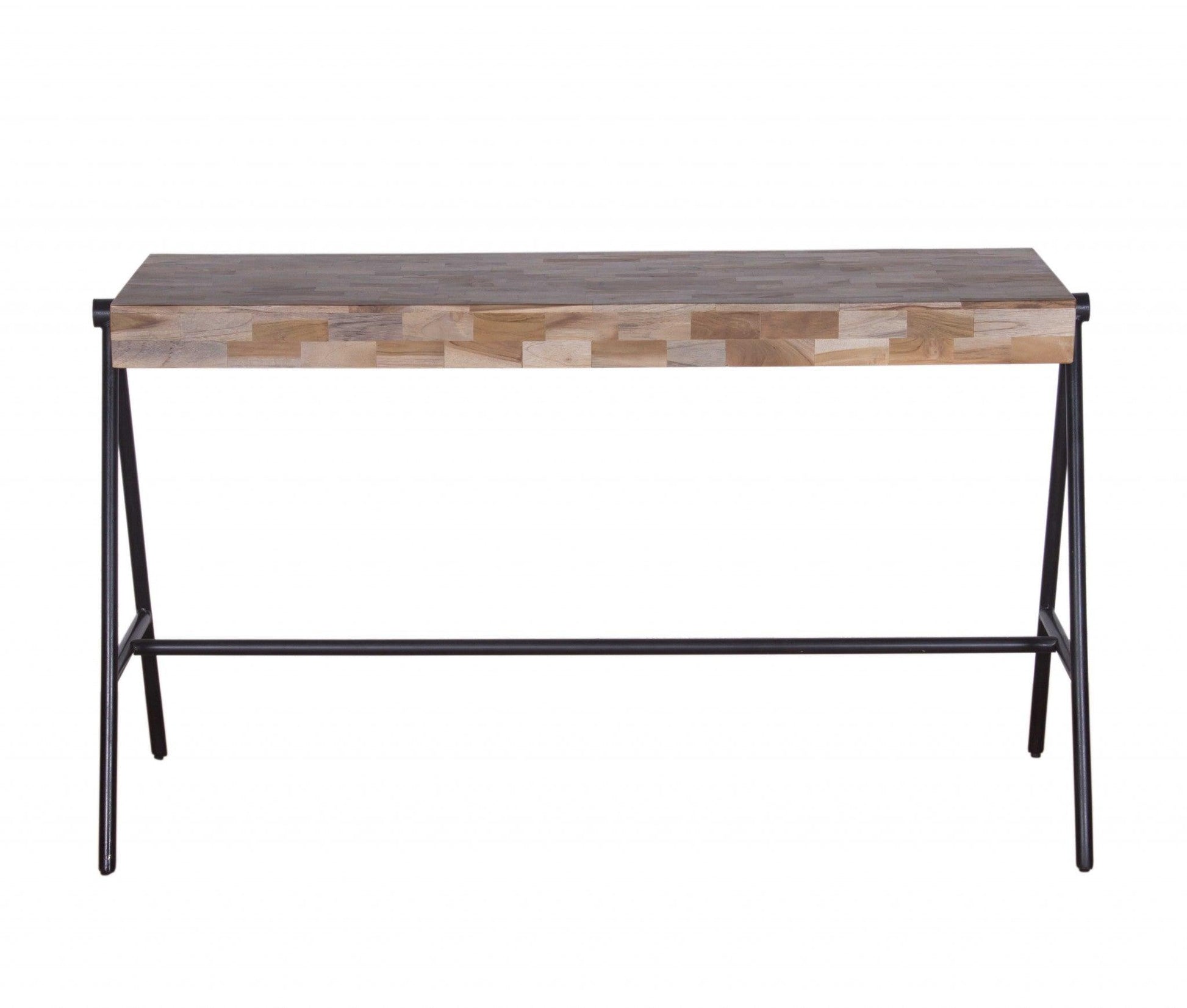 Boho Natural Narrow A Frame Wood Table Desk - AFS