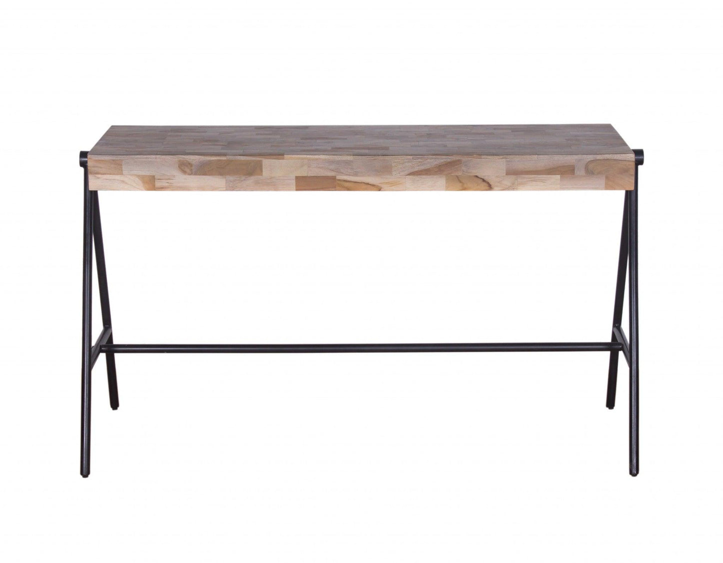 Boho Natural Narrow A Frame Wood Table Desk - AFS