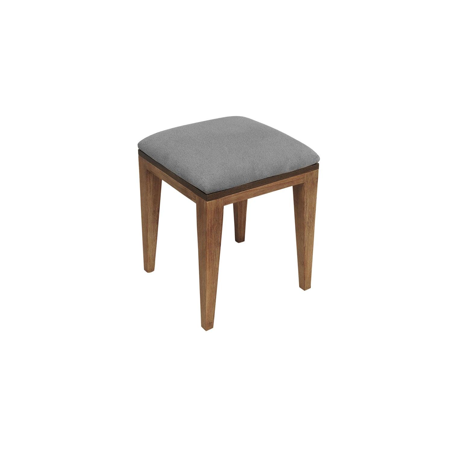 Gray and Natural Acacia Wood Stool - AFS