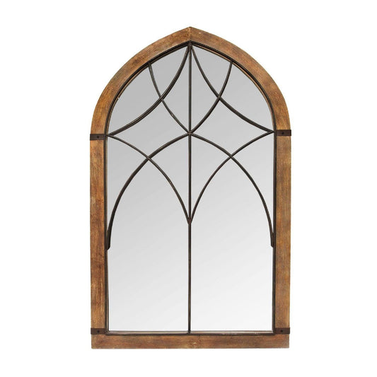 Cathedral Wood Framed Vintage Mirror - AFS