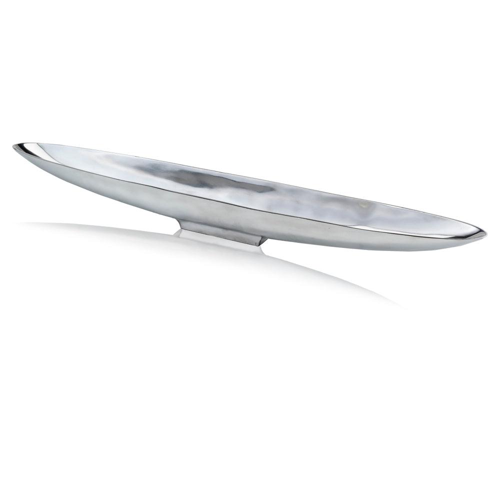 47" Contempo Shiny Silver Extra Large Long Boat Tray - AFS