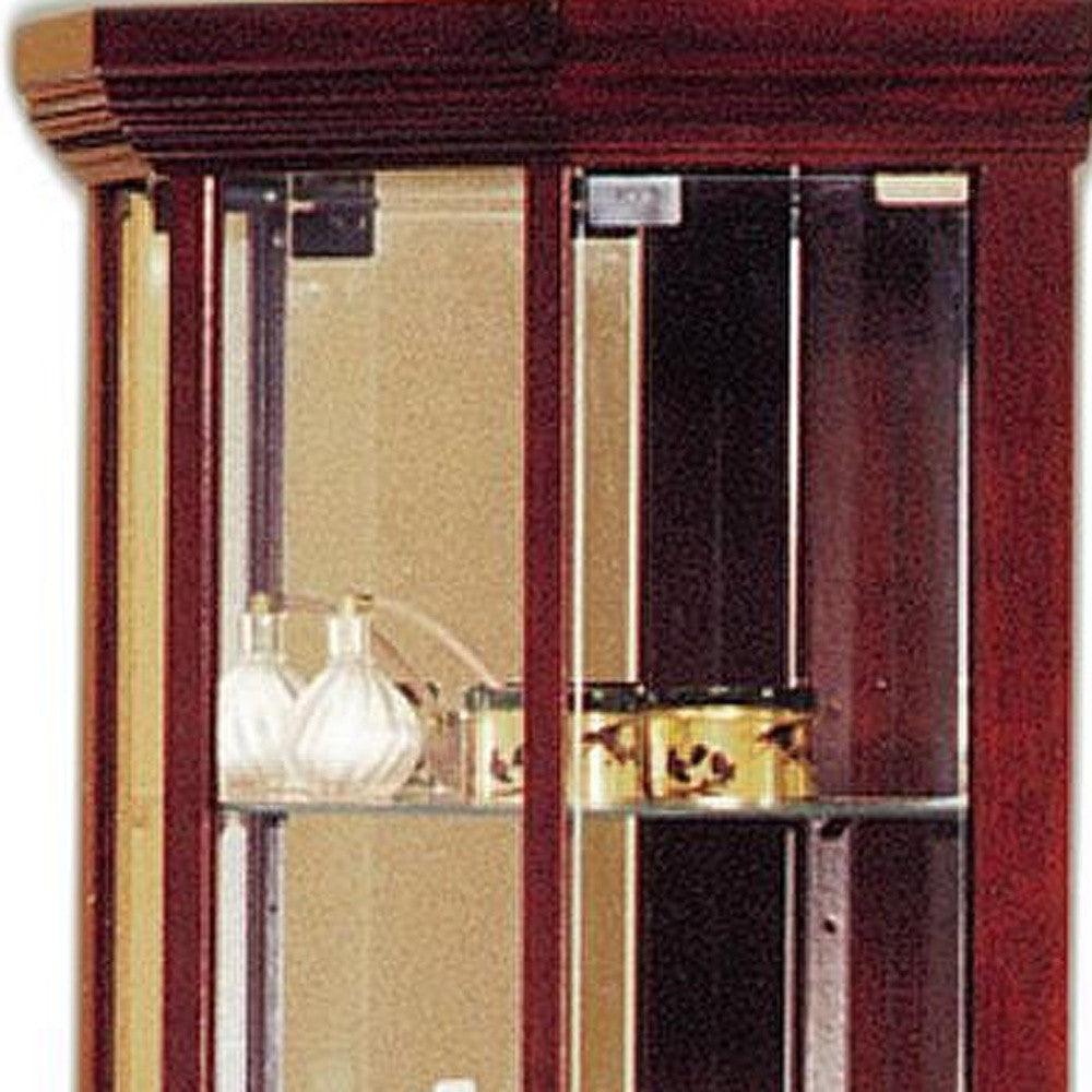 16" X 16" X 71" Cherry Glass Curio Cabinet - AFS