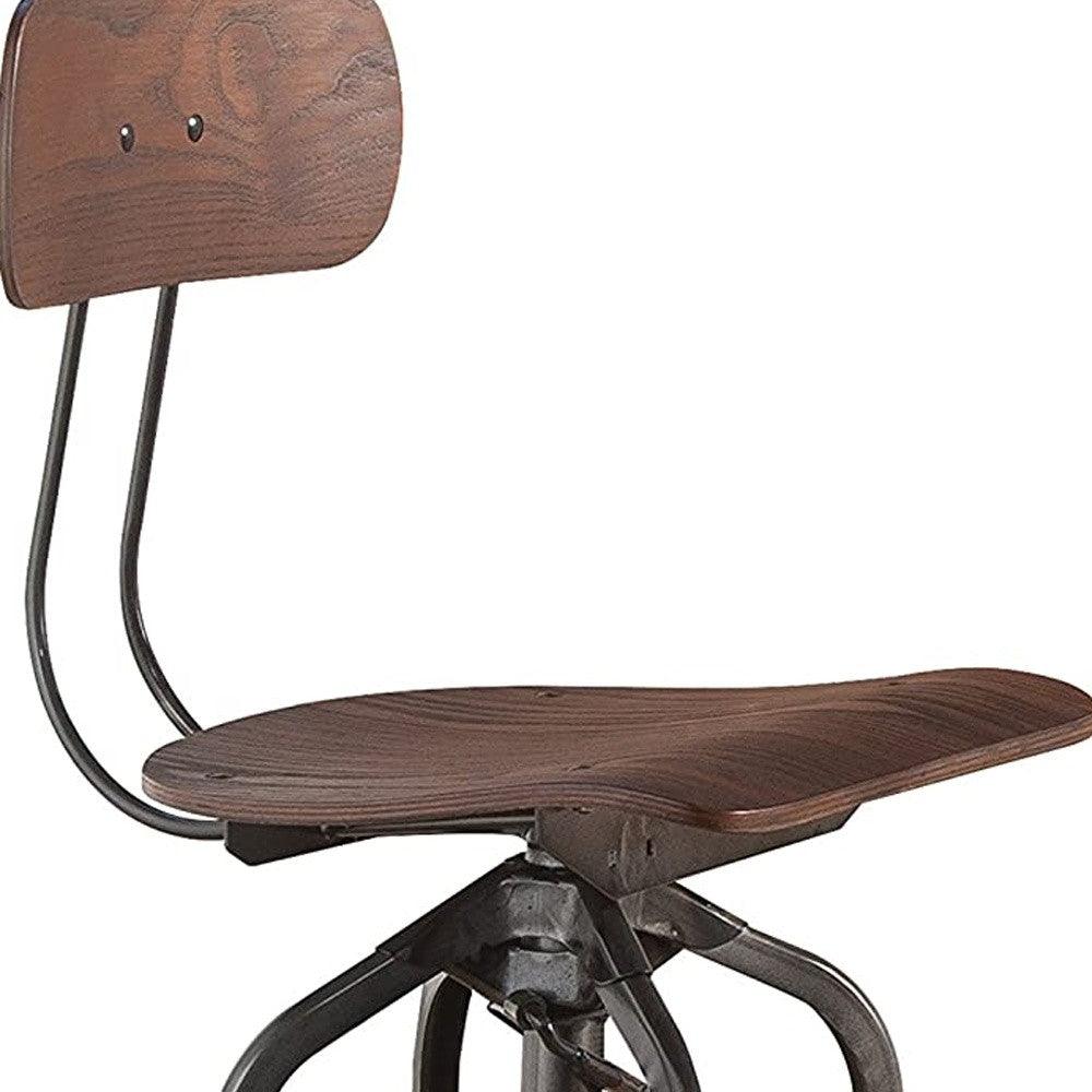 43" Urban Chic Walnut Adjustable Bar Stool - AFS