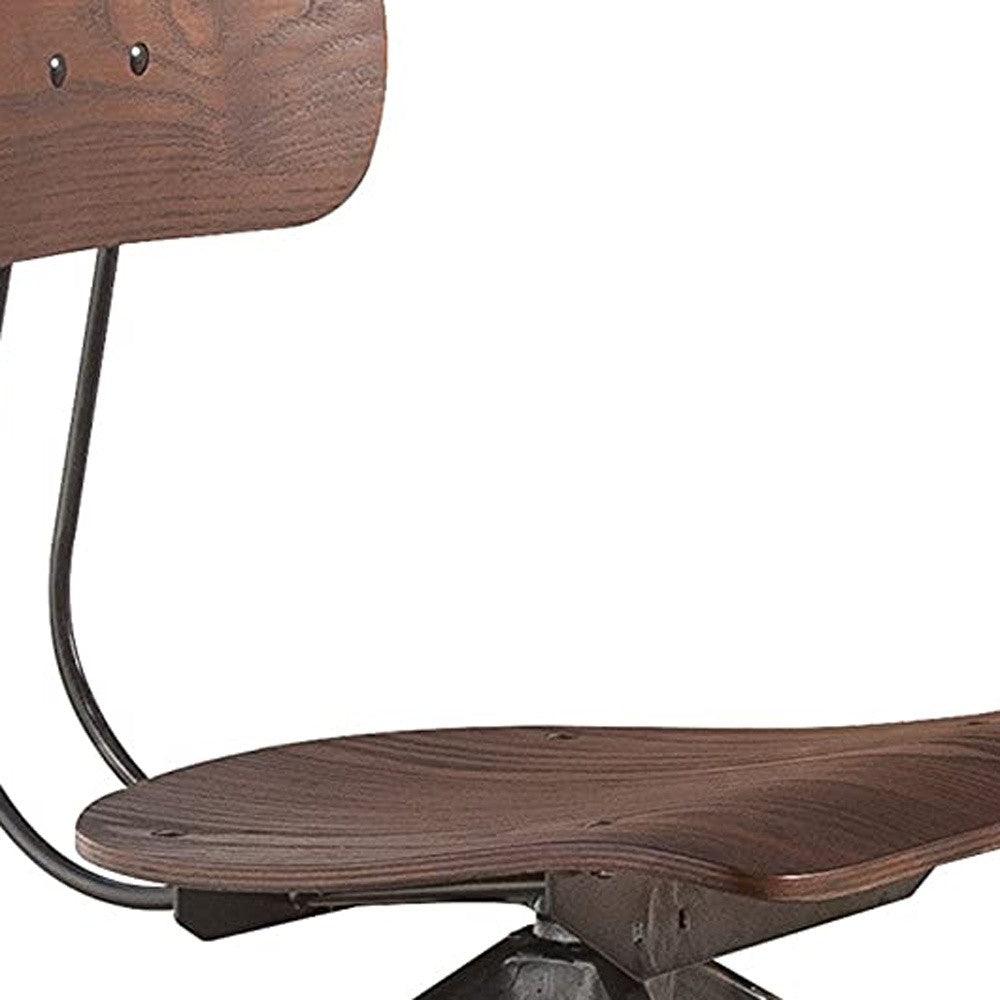 43" Urban Chic Walnut Adjustable Bar Stool - AFS