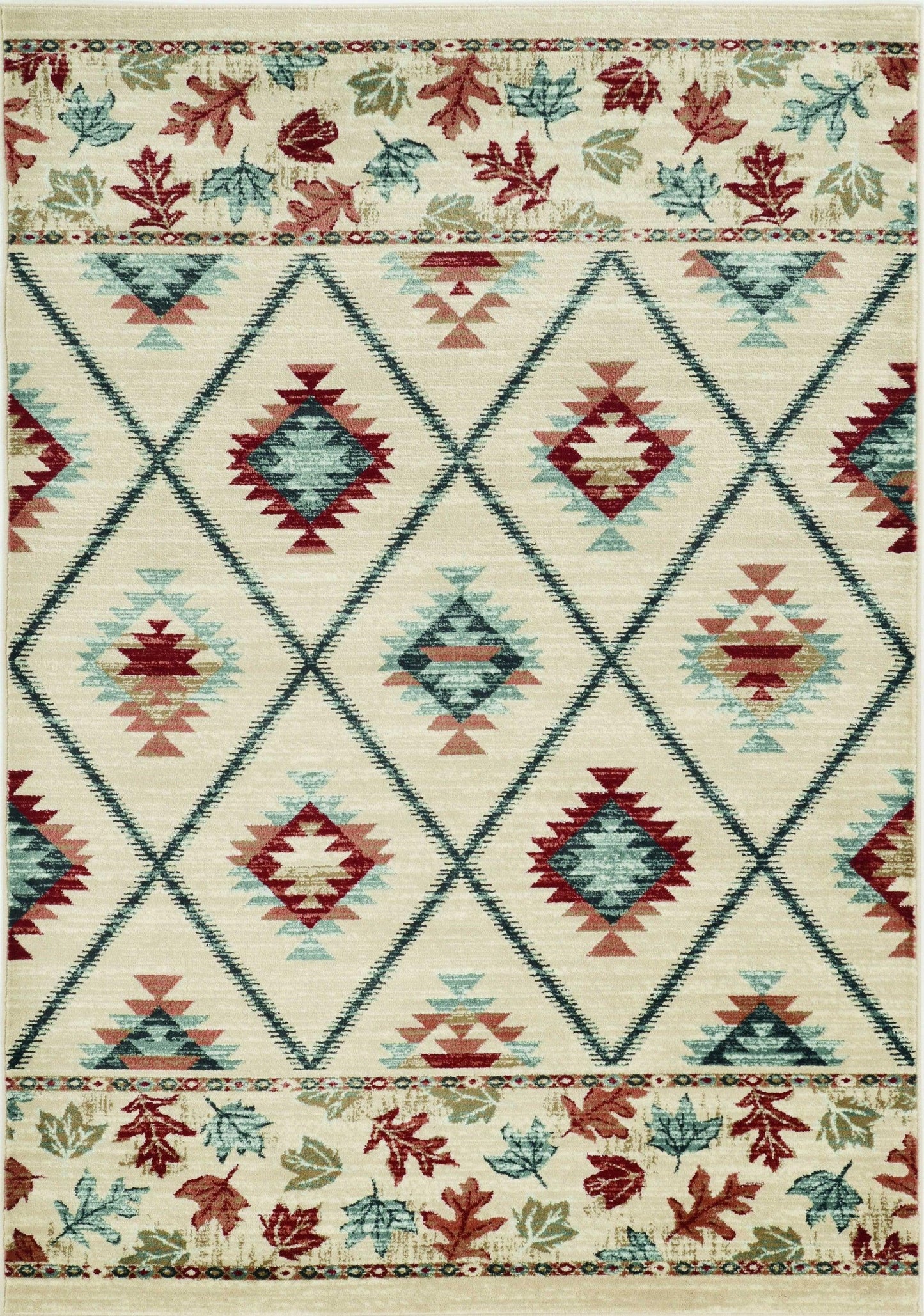 8' x 10' Ivory Lodge Area Rug - AFS