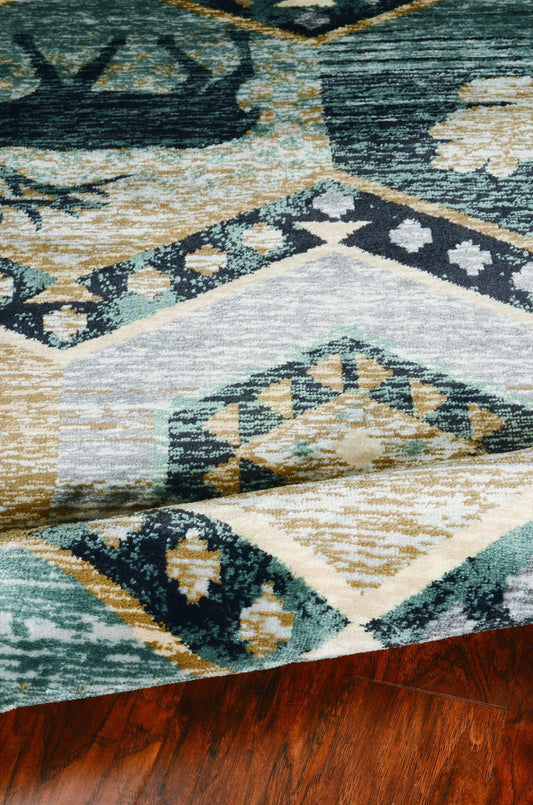 8' x 10' Seafoam Lodge Area Rug - AFS