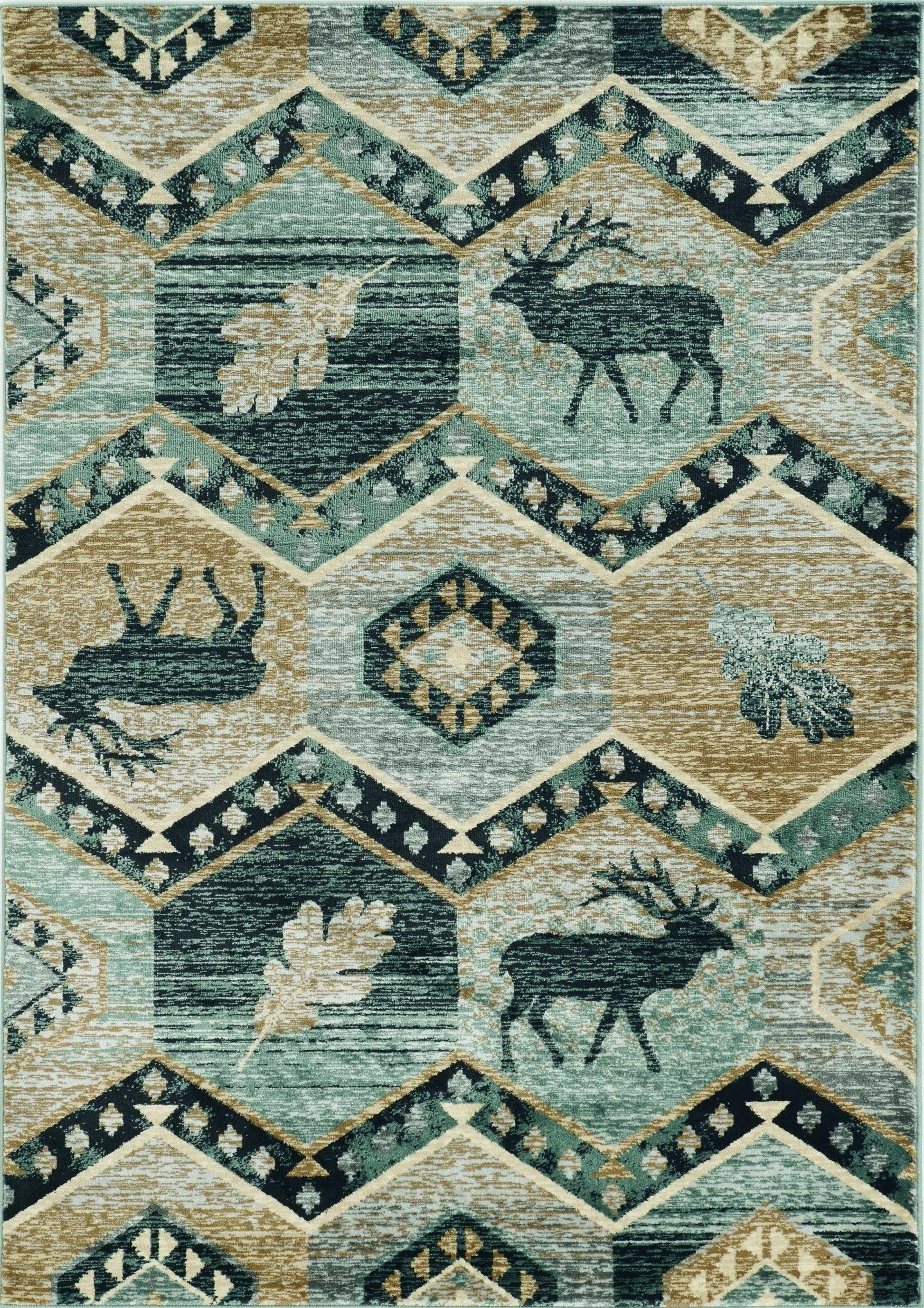 8' x 10' Seafoam Lodge Area Rug - AFS