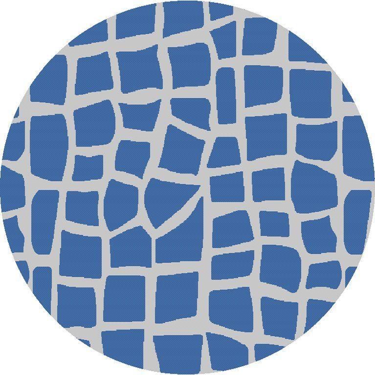 3'x4' Blue Grey Machine Woven UV Treated Abstract Indoor Outdoor Accent Rug - AFS