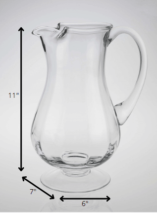 Mouth Blown Lead Free Crystal Pitcher 54 oz - AFS