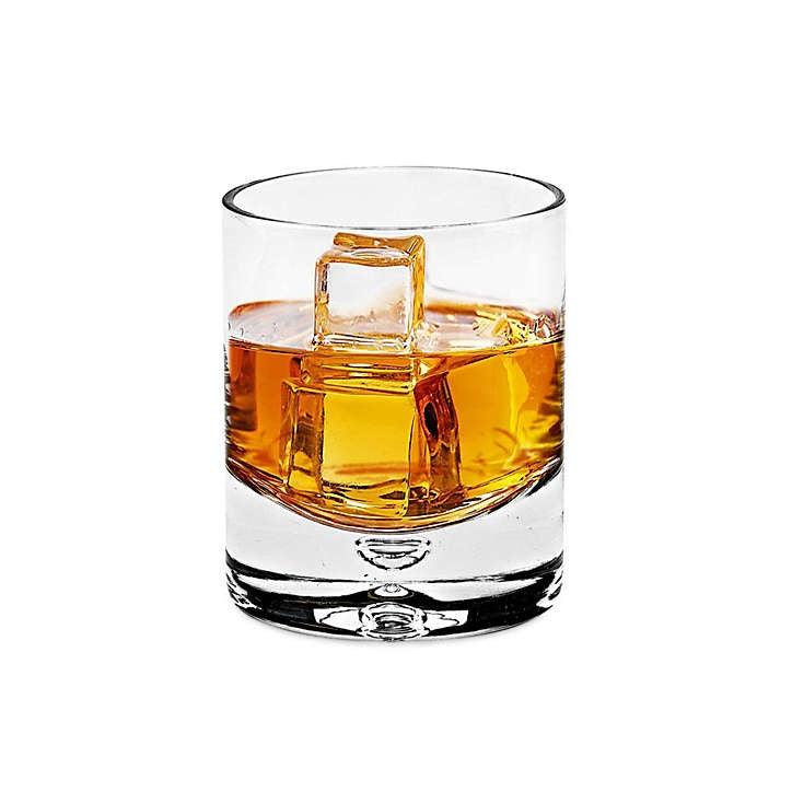 4 pc Set Single Old Fashioned Lead Free Crystal Scotch Glass 6 oz - AFS