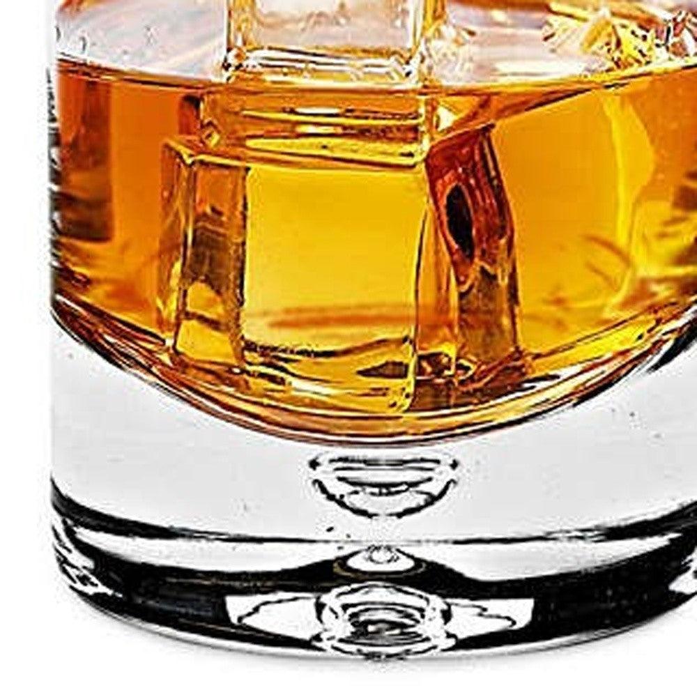 4 pc Set Single Old Fashioned Lead Free Crystal Scotch Glass 6 oz - AFS