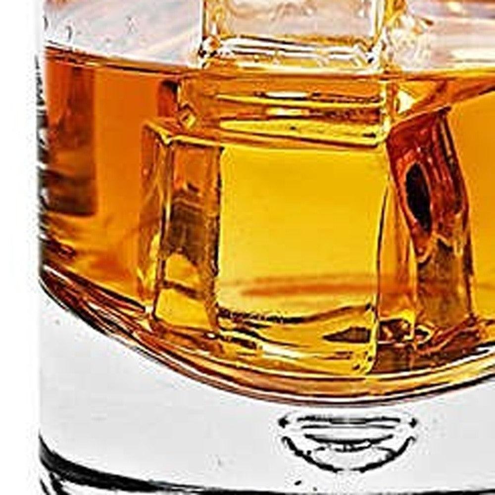 4 pc Set Single Old Fashioned Lead Free Crystal Scotch Glass 6 oz - AFS