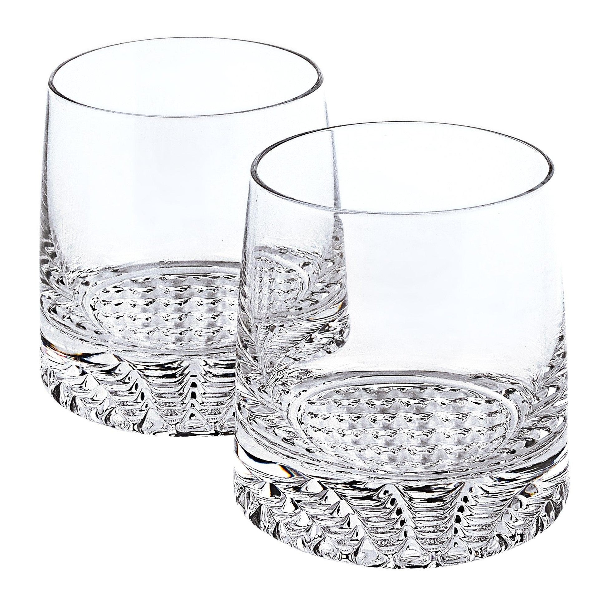 Mouth Blown European Crystal Whiskey Set 4 Pc Rocks or DOF Set - AFS