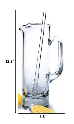 Mouth Blown European Crystal Martini Pitcher and Stirrer 54 oz - AFS