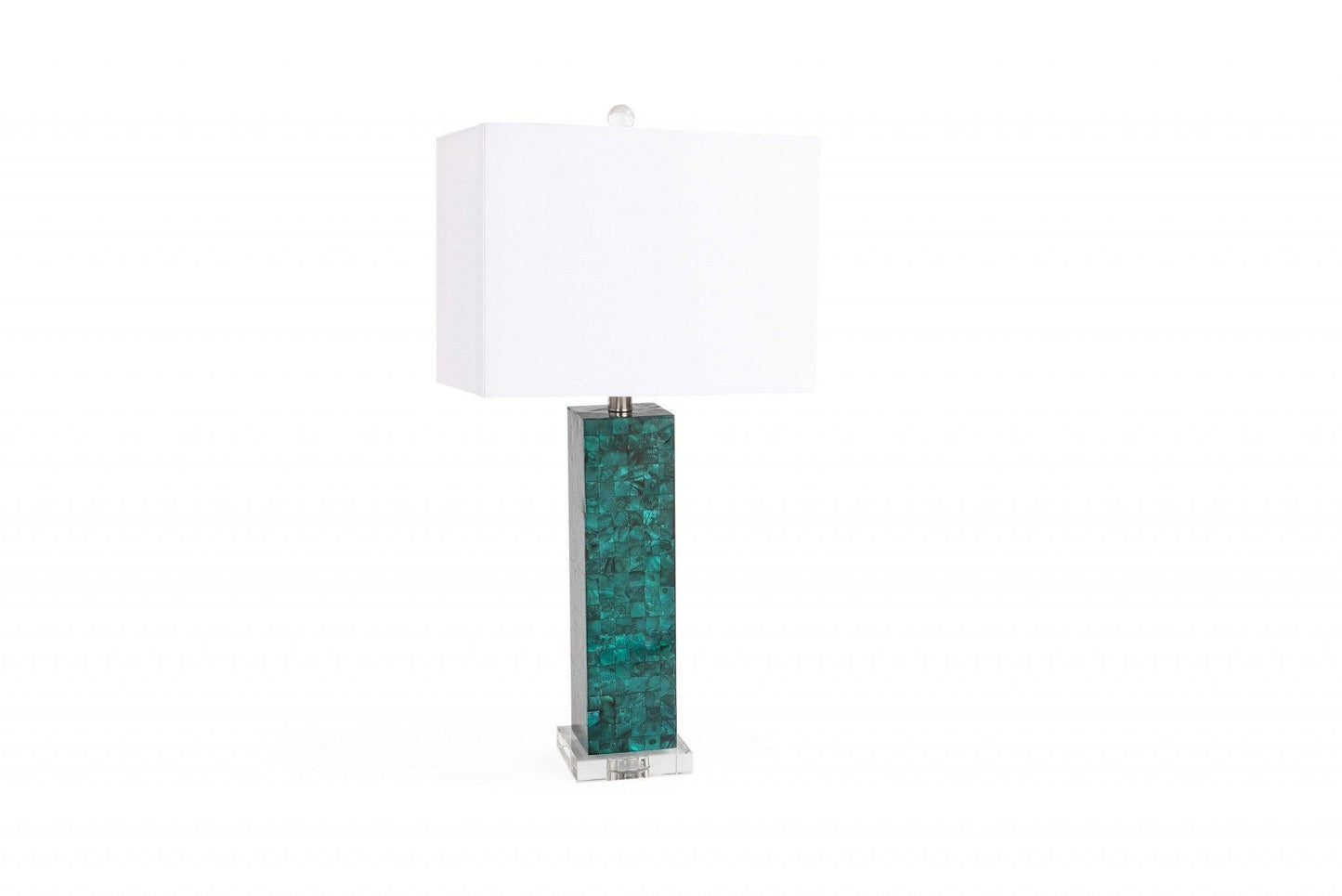 Set of 2 Green Mother of Pearl Coastal Table Lamp - AFS