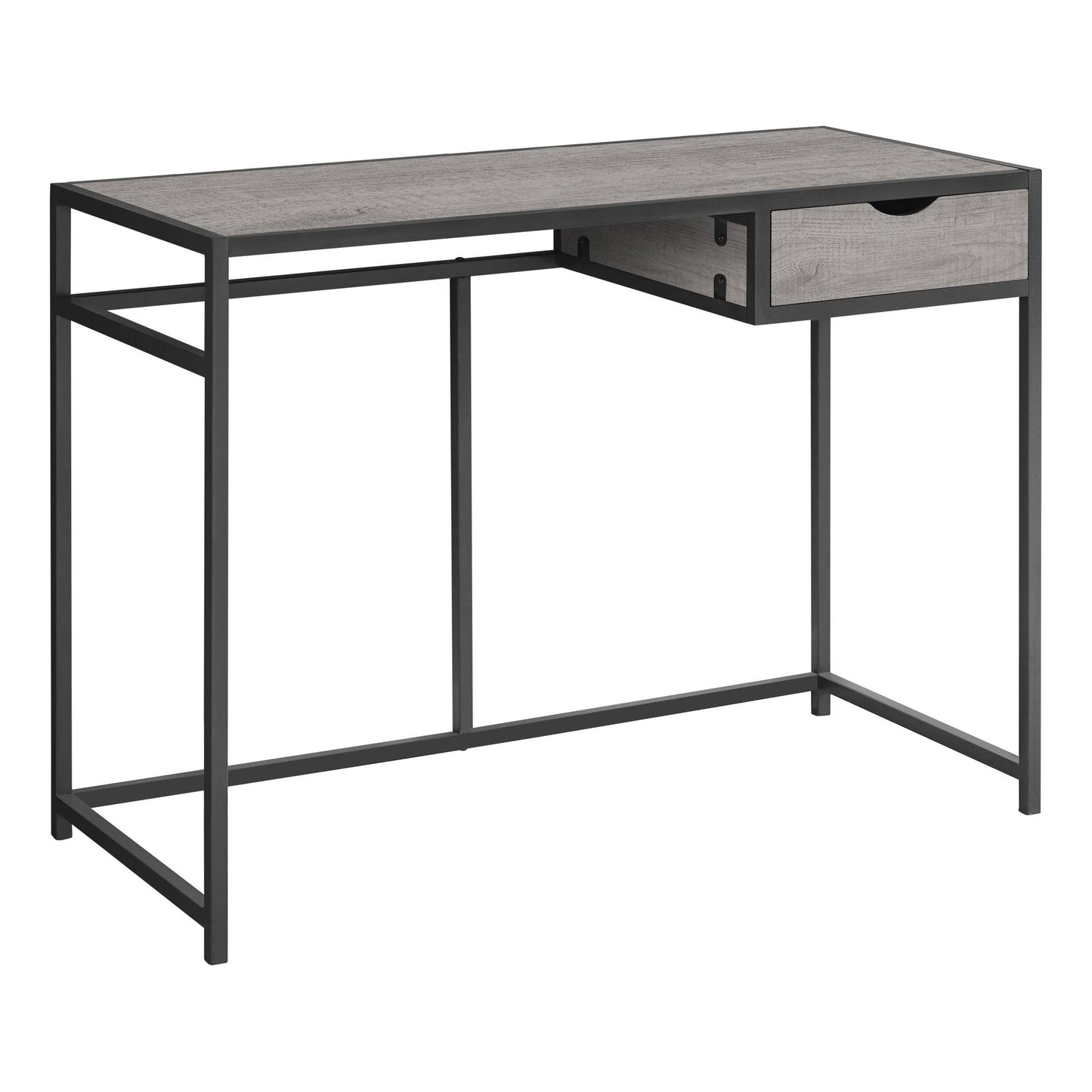 42" Grey and Dark Grey Metal Computer Desk - AFS