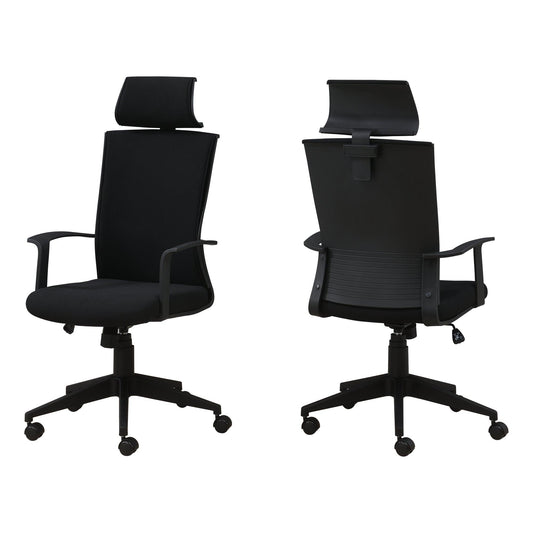 Black with Black Fabric High Back Executive Office Chair - AFS