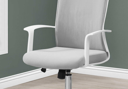 WhitewithGrey Fabric High Back Executive Office Chair - AFS