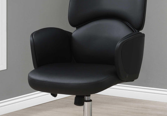 Black Leather Look High Back Executive Office Chair - AFS