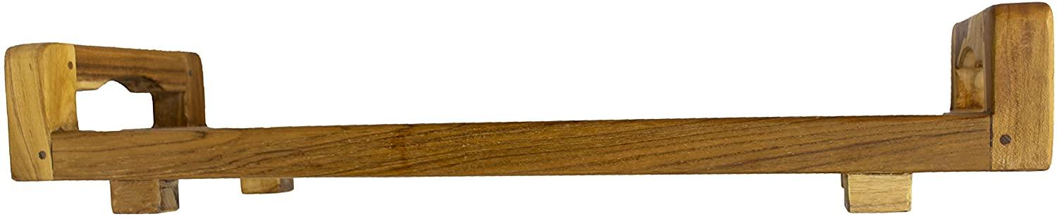 29" Natural Teak Wood Bath Tray and Seat with Handles - AFS