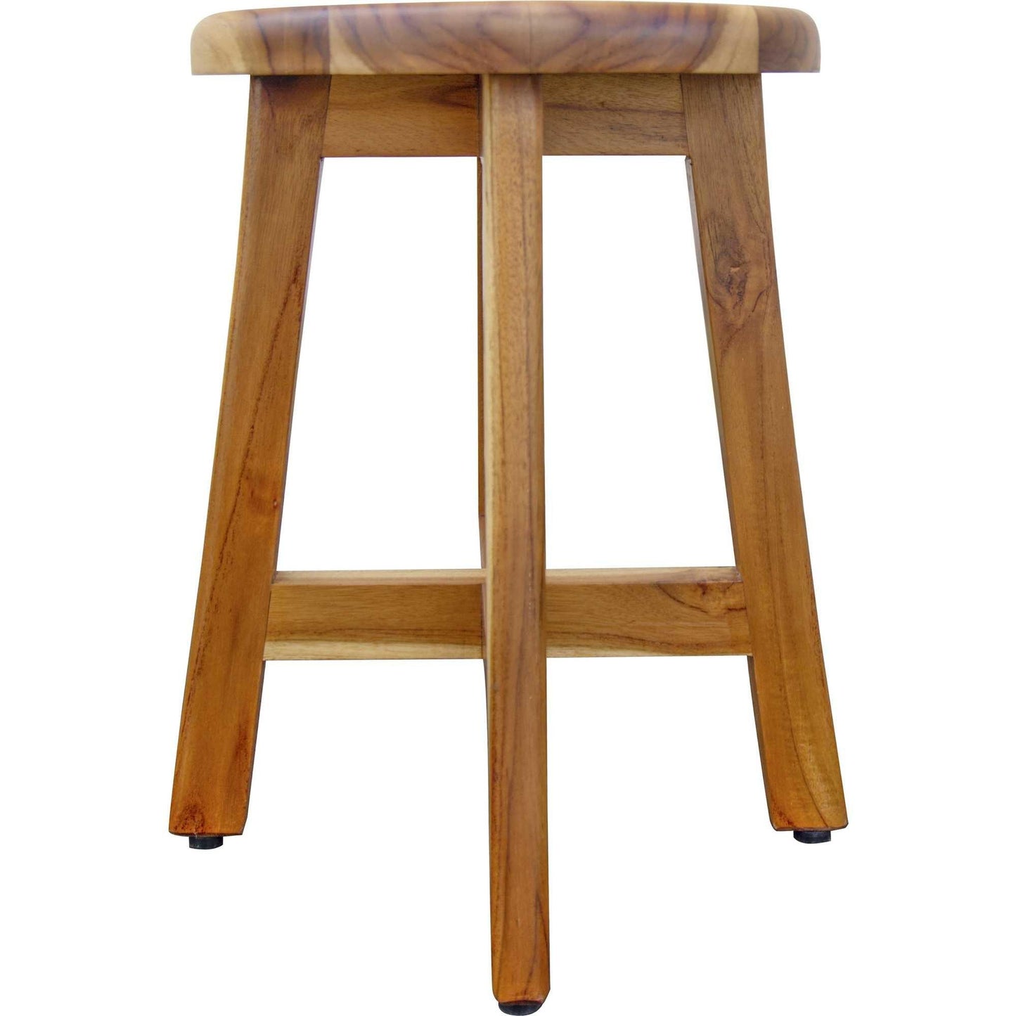 13" Round Compact Teak Chair in Natural Finish - AFS