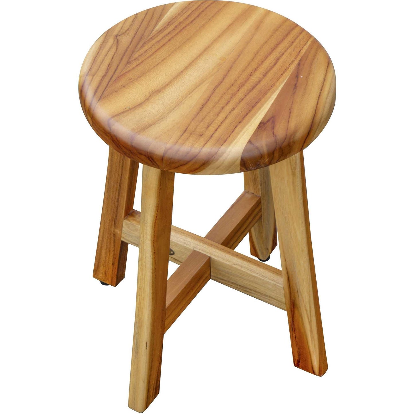 13" Round Compact Teak Chair in Natural Finish - AFS