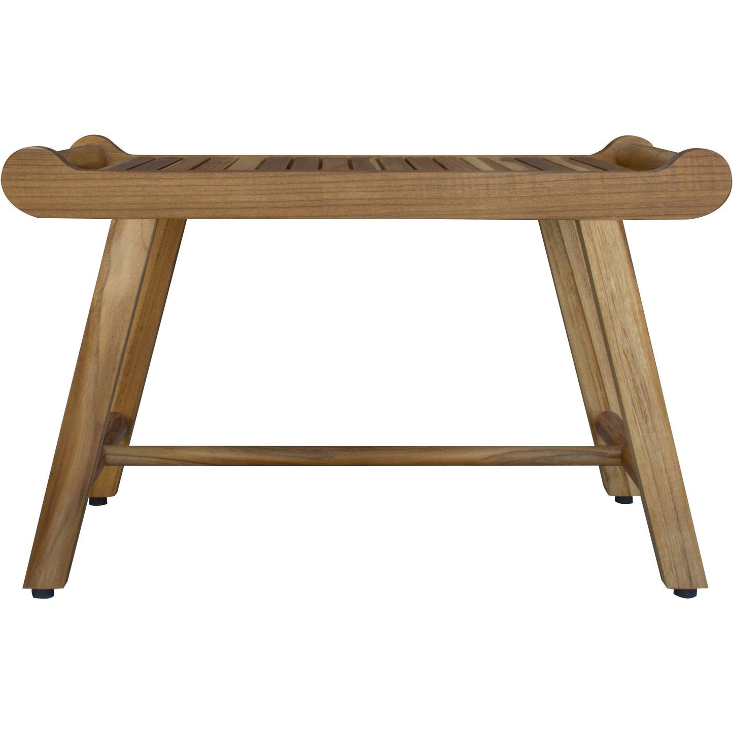 Rectangular Teak Shower Bench with Handles in Natural Finish - AFS