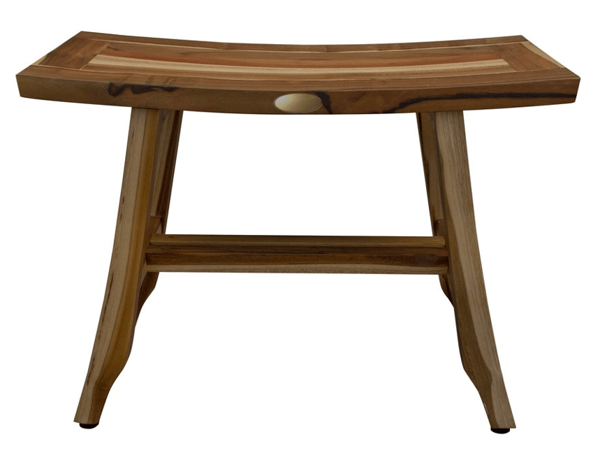 Contemporary Teak Shower Stool or Bench in Natural Finish - AFS