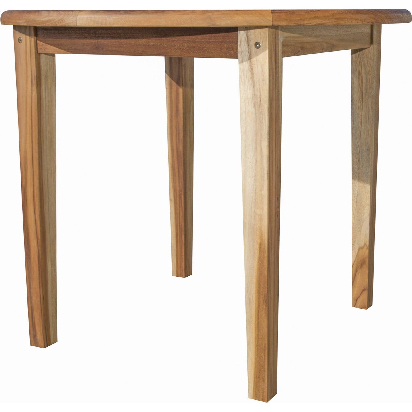 37" Round Compact Teak Dining Table in Natural Finish - AFS