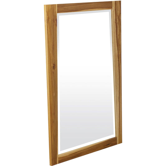 Solid Teak Wall Mirror in Natural Finish - AFS