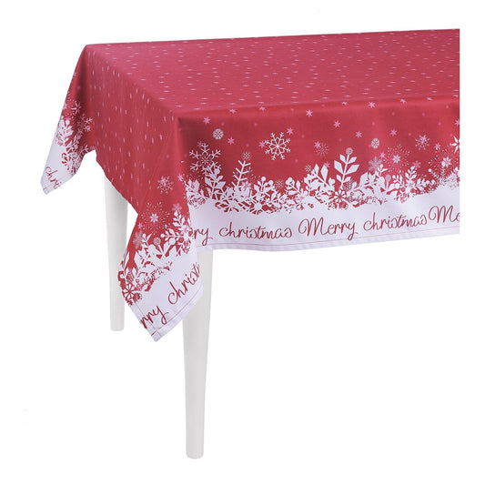 55" Merry Christmas Printed Square Tablecloth in Red - AFS