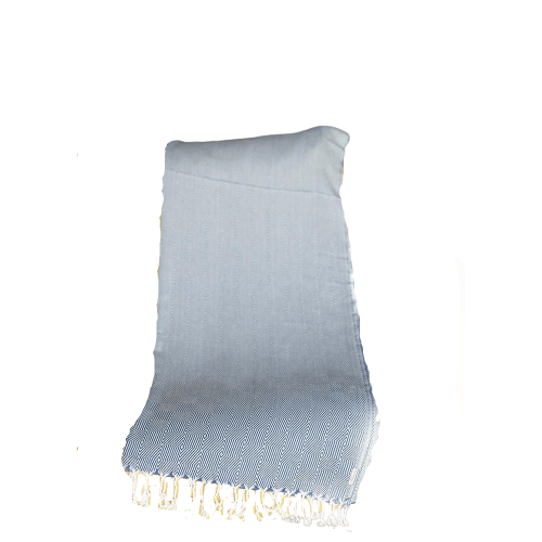 70" Geometric Handwoven Throw Blankets in Blue - AFS