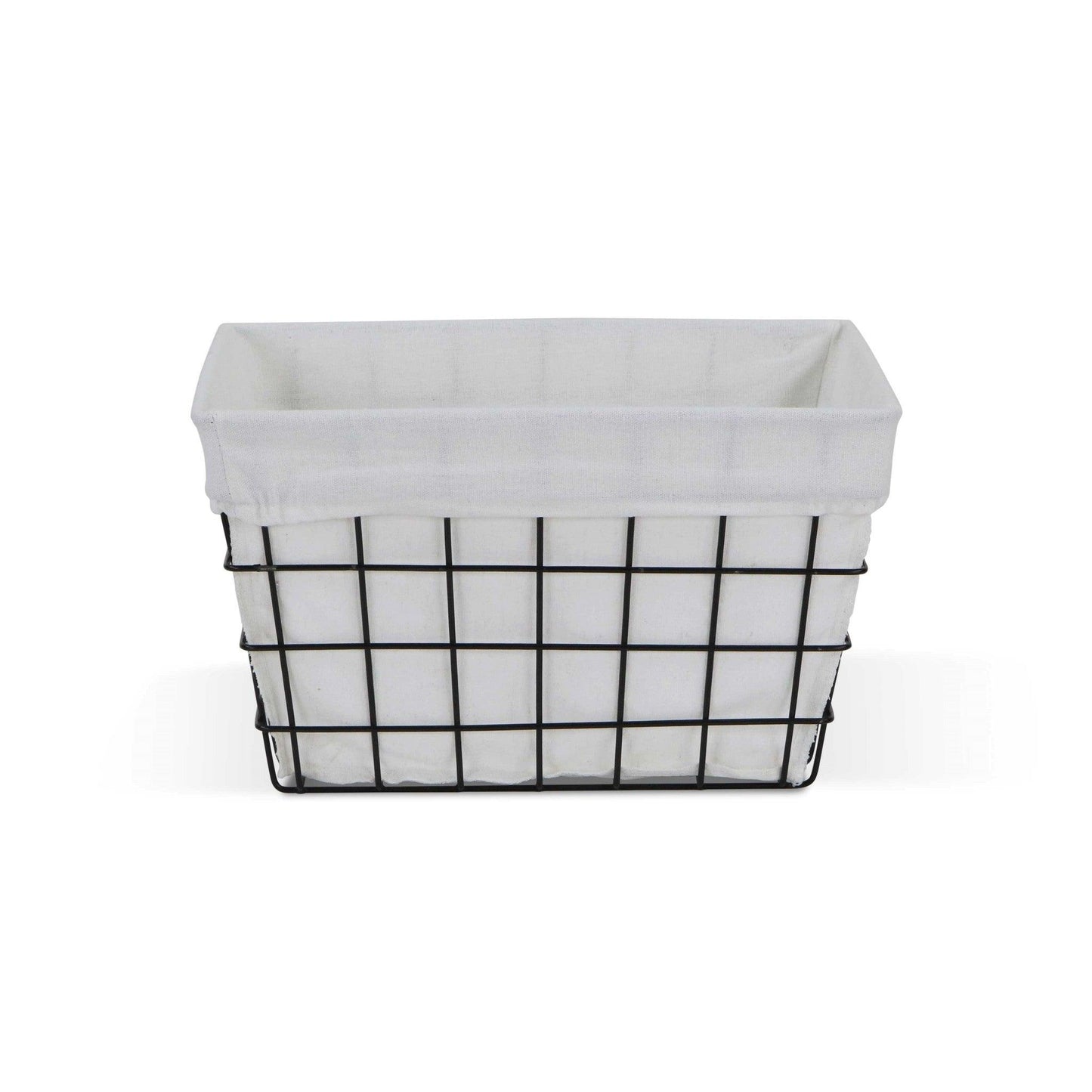 Rectangular White Lined and Metal Wire Storage - AFS