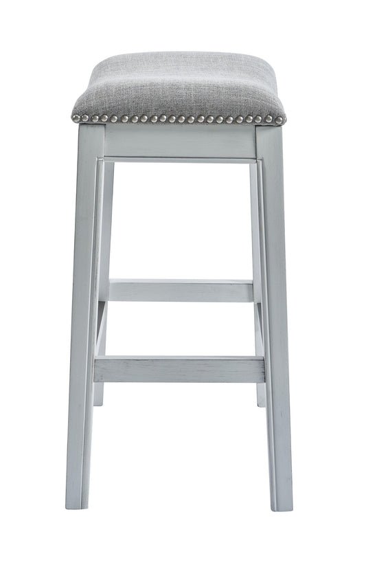 31" White Finished Solid Wood Bar Stool - AFS