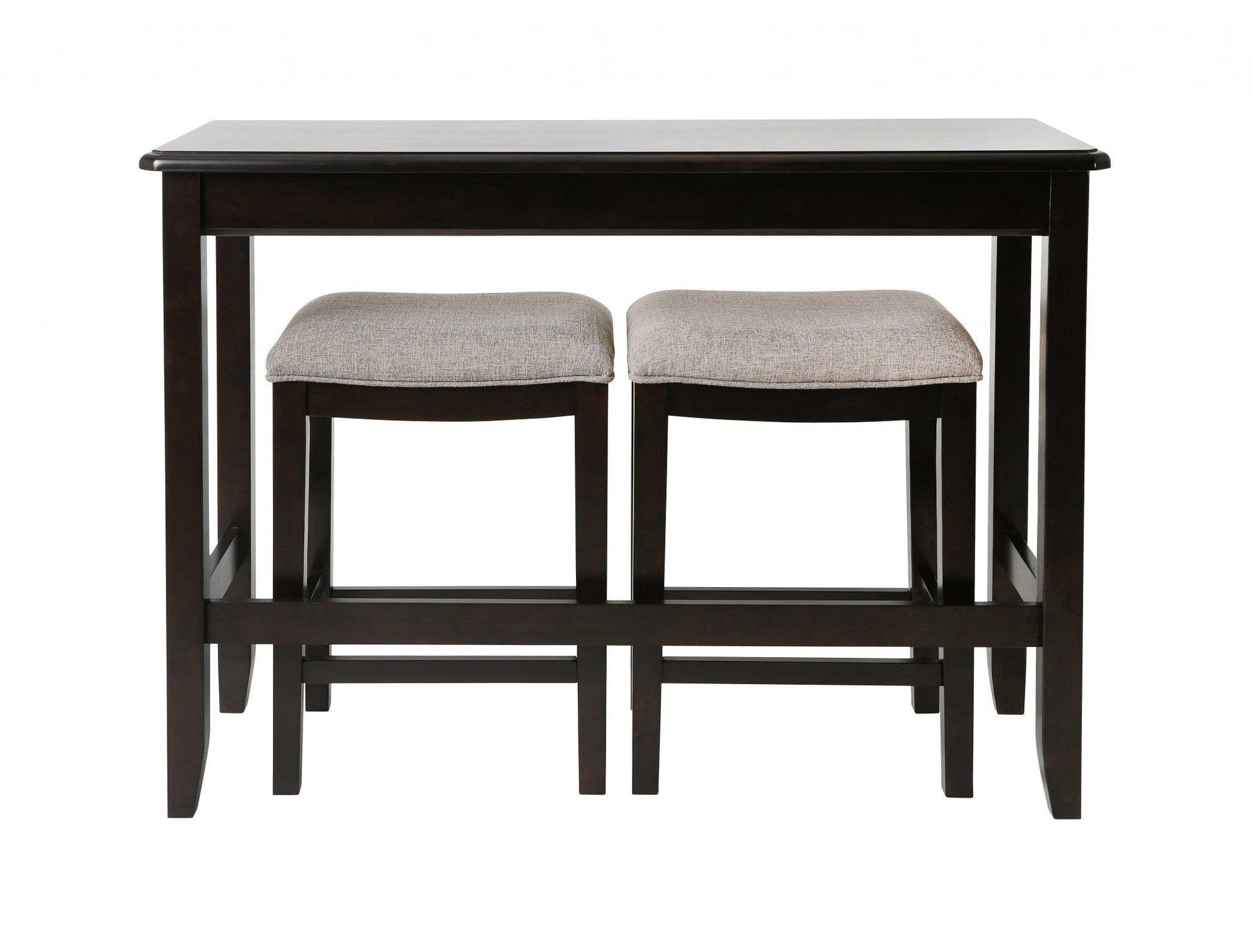 Perfecto Espresso Finish Sofa table with Two Bar Stools - AFS