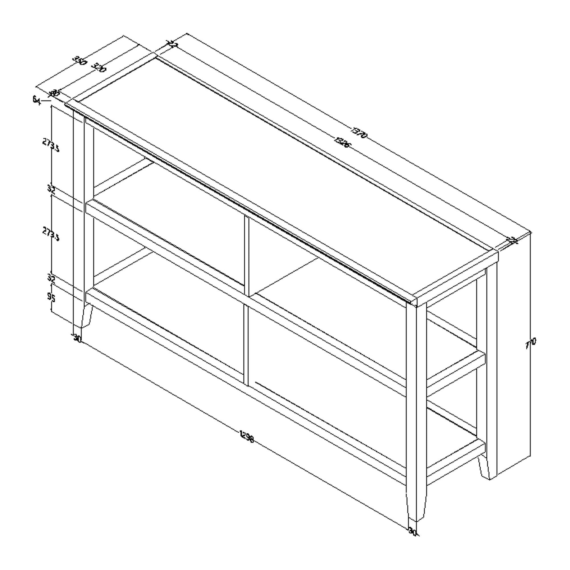 30" Bookcase with 2 Shelves in Walnut - AFS