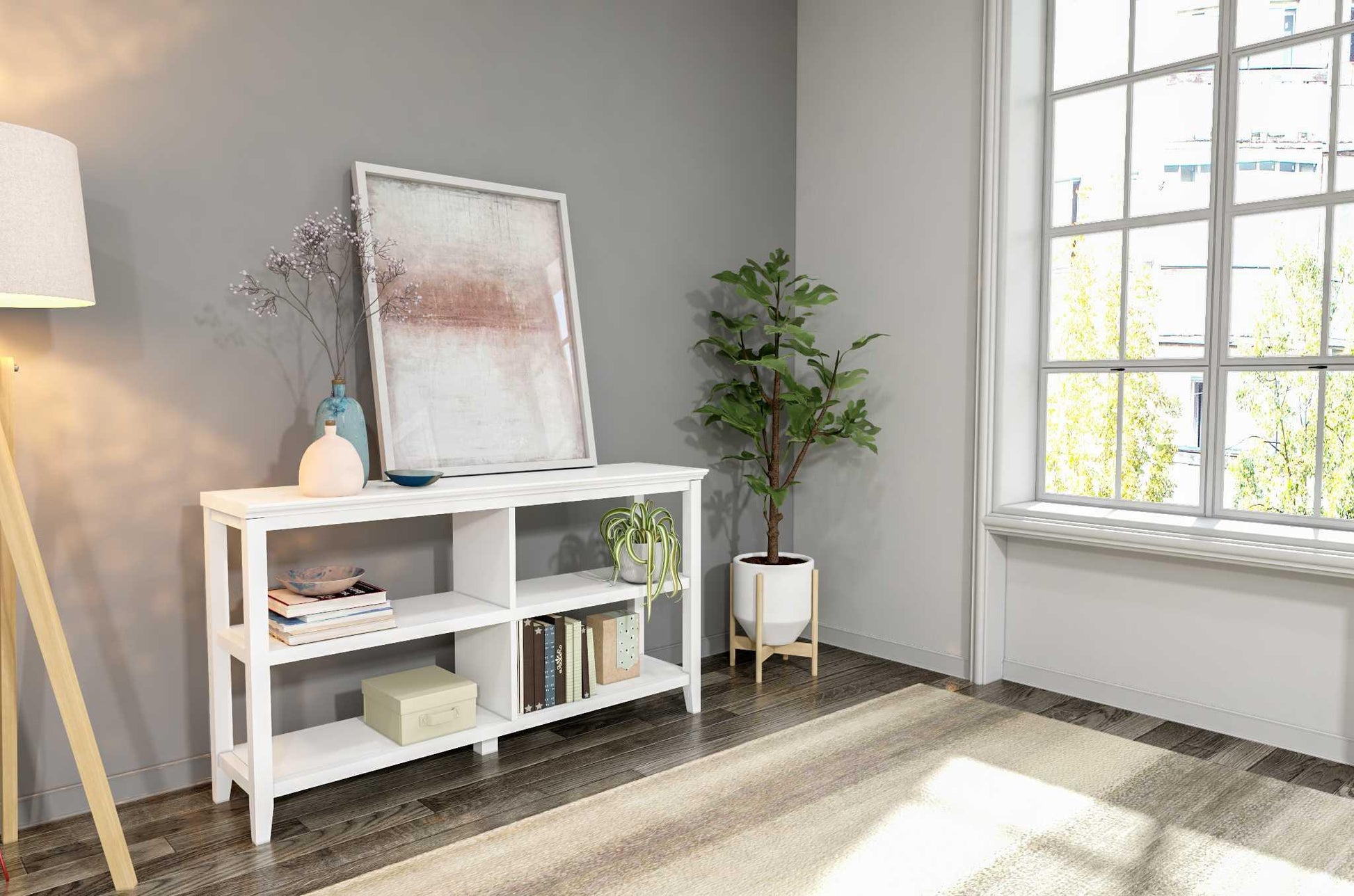 30" Bookcase with 2 Shelves in White - AFS