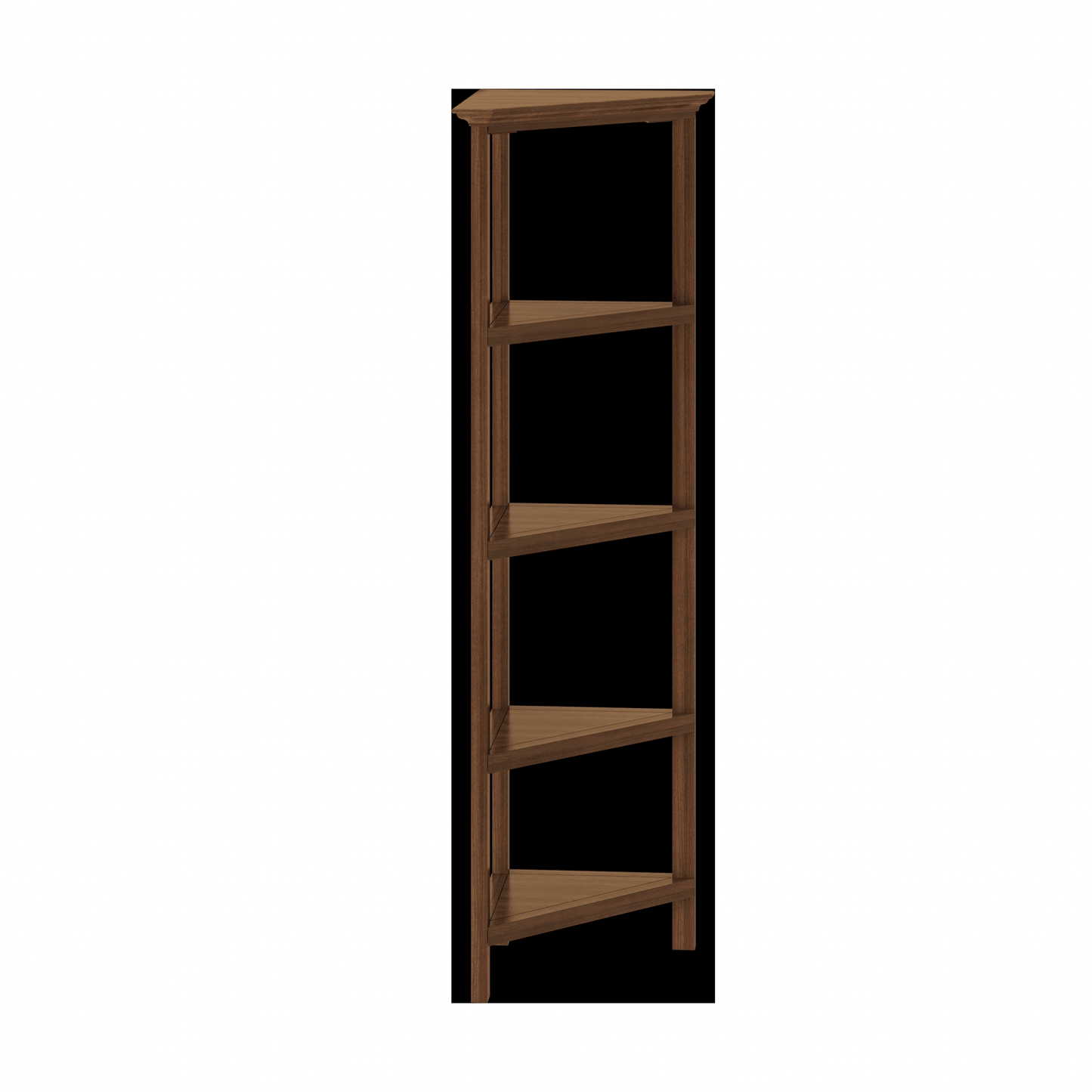 60" Bookcase with 4 Shelves in Walnut - AFS