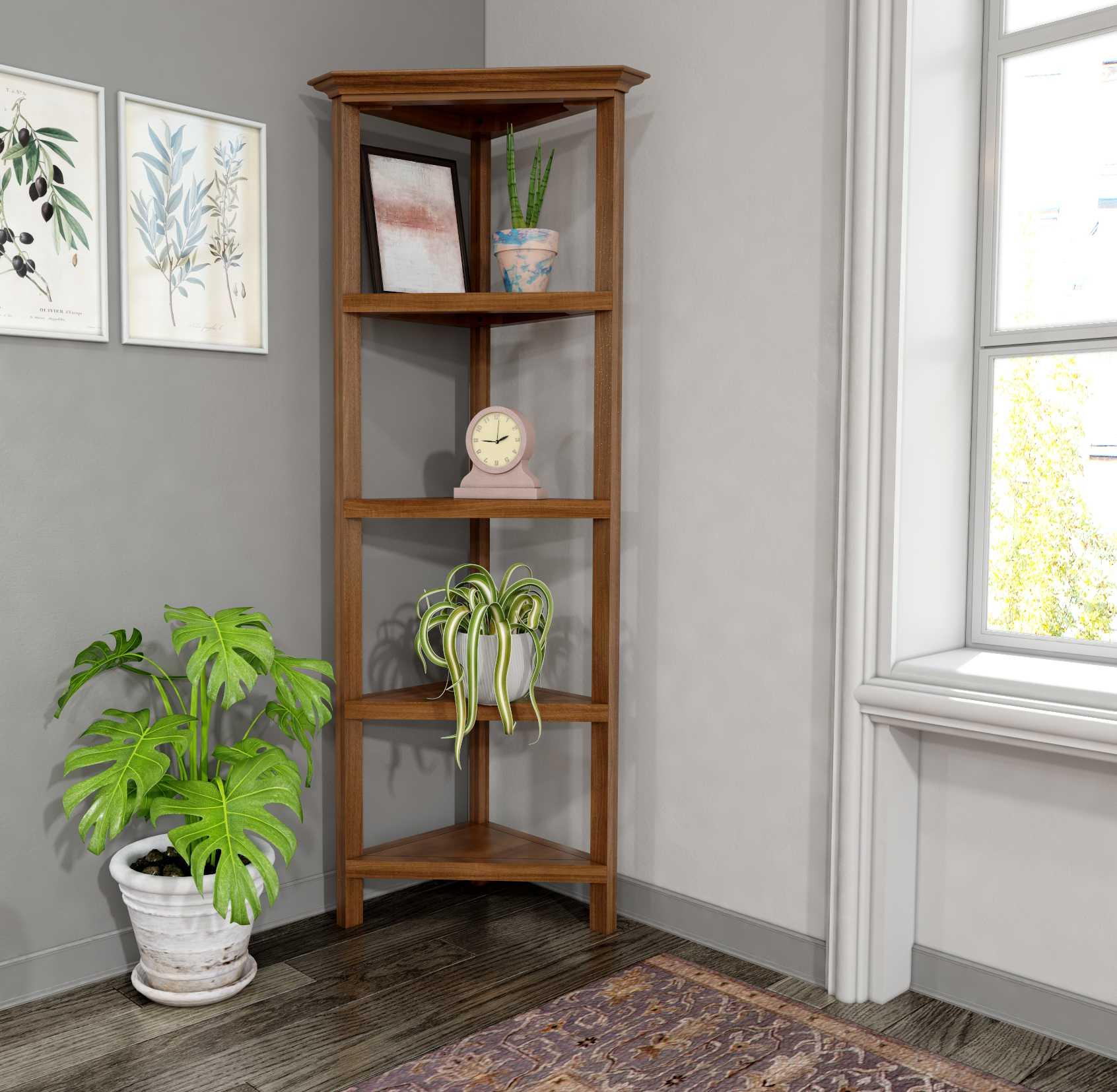 60" Bookcase with 4 Shelves in Walnut - AFS