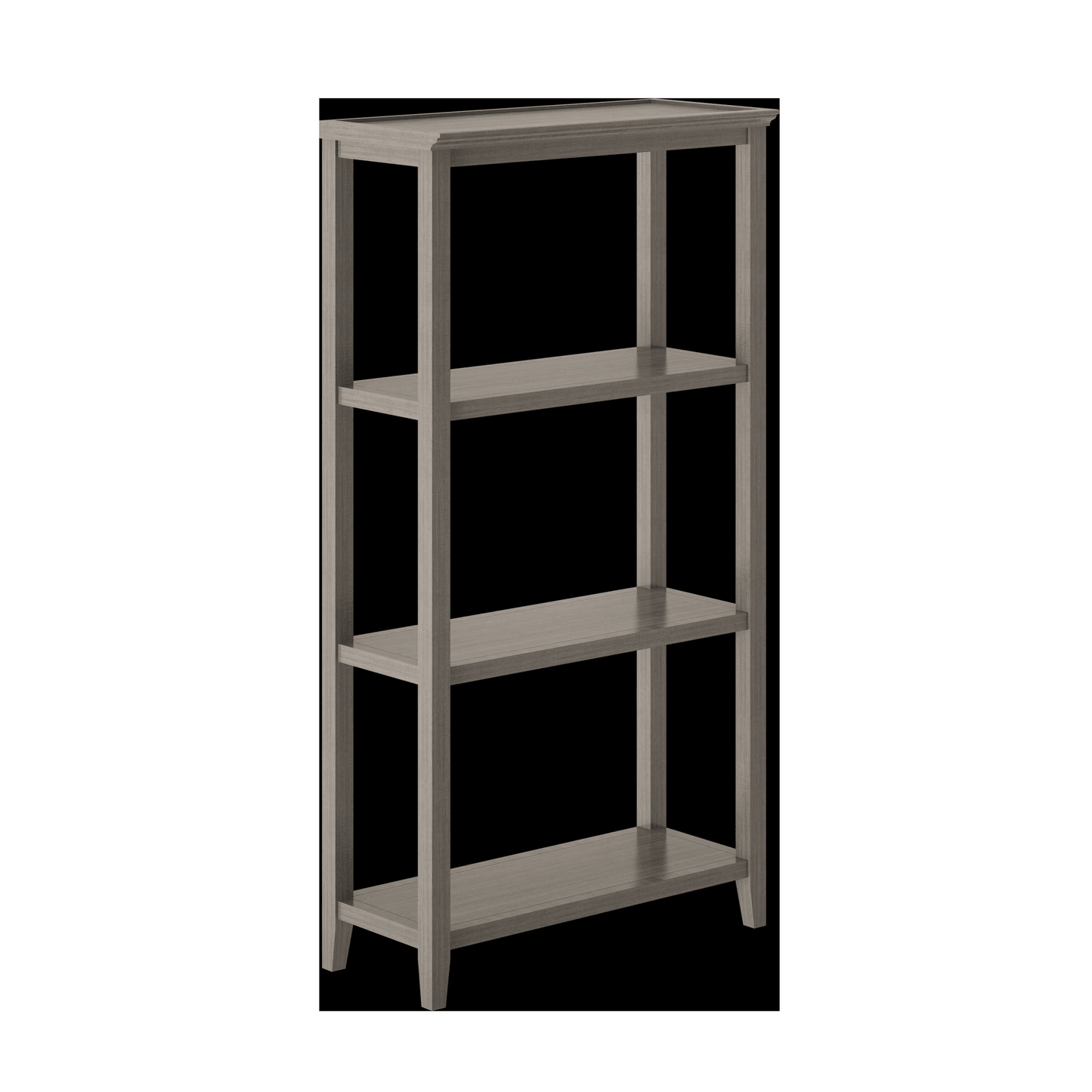 60" Bookcase with 2 Shelves in Washed Grey - AFS