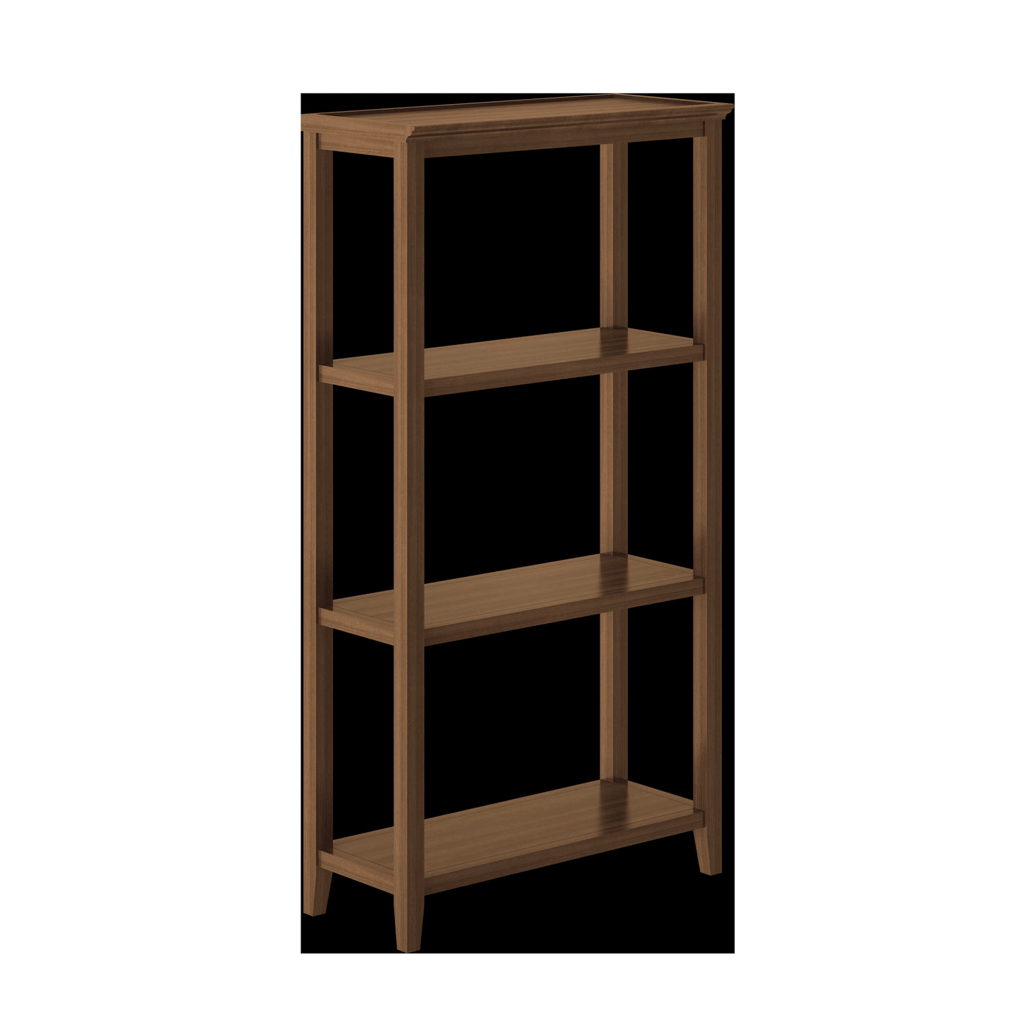 60" Bookcase with 3 Shelves in Walnut - AFS