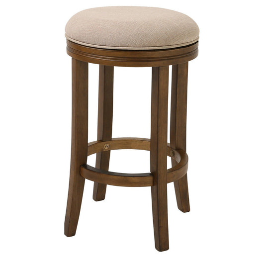 30" Honeysuckle Finished Solid Wood frame with Cream fabric Bar Stool - AFS