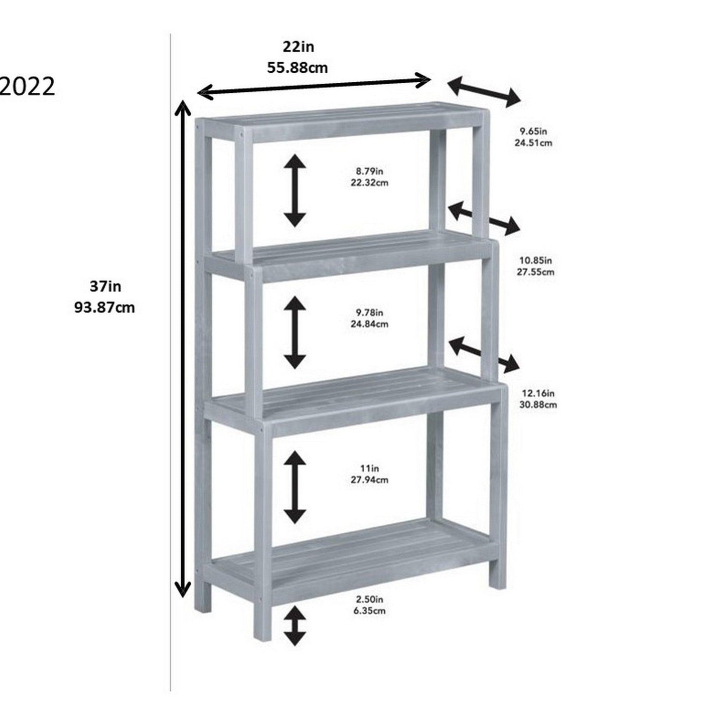 37" Bookcase with 4 Shelves in Espresso - AFS