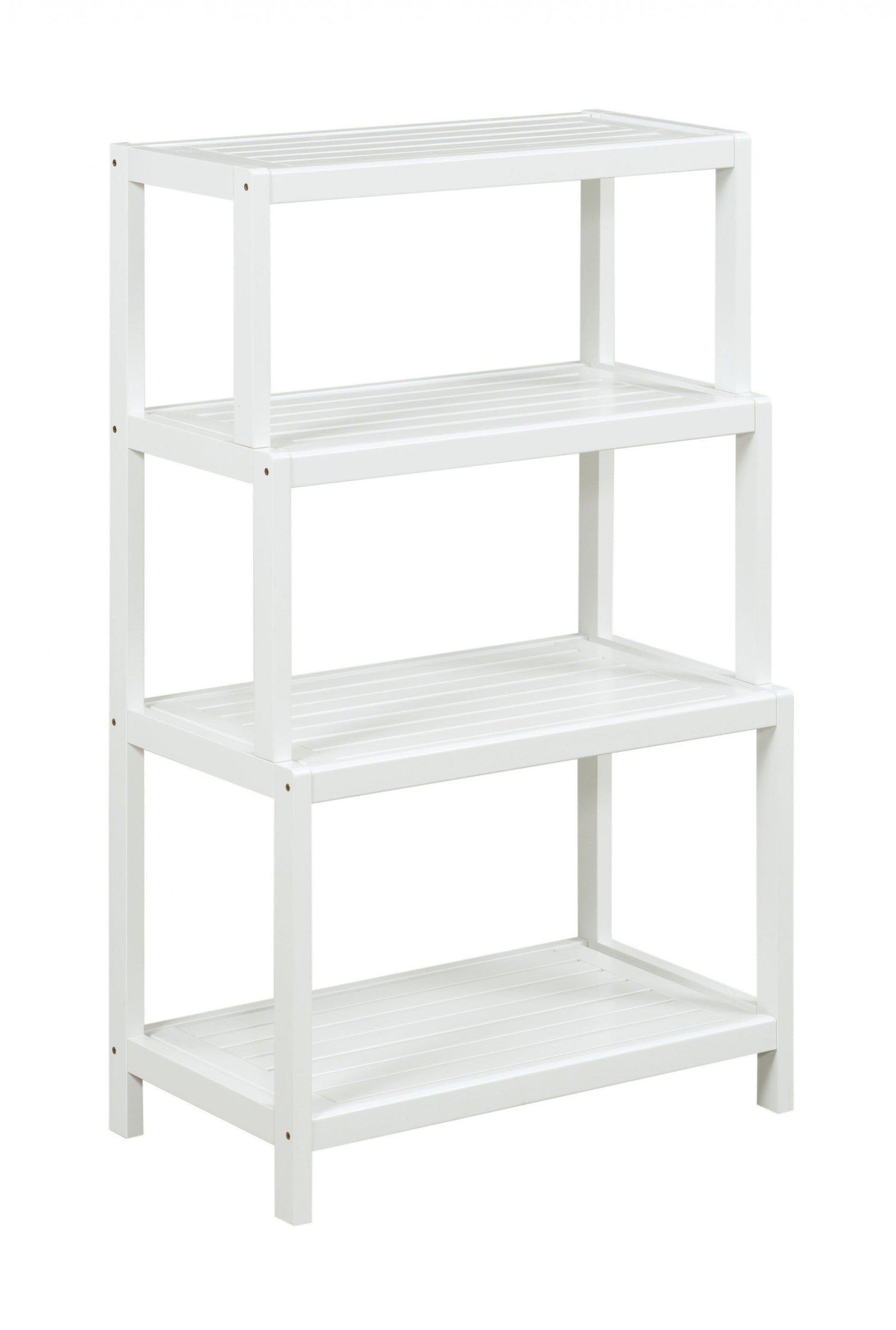 37" Bookcase with 4 Shelves in White - AFS